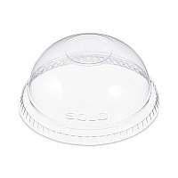 Plastic Dome Lid, Fits 9 oz to 10 oz Cold Cups, Clear, 1,000/Carton (DNR610)