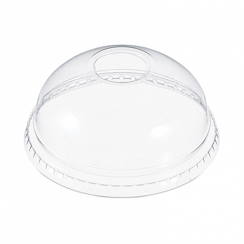 Dome-Top Cold Cup Lids, Fits 12 oz to 24 oz Cold Cups, Plastic, Clear, 1,000/Carton (DLR16)