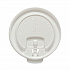 Lift Back and Lock Tab Cup Lids for Foam Cups, Fits 10 oz Solo Trophy Hot/Cold Drink Cups, Plastic, White, 2,000/Carton (DLX10R)