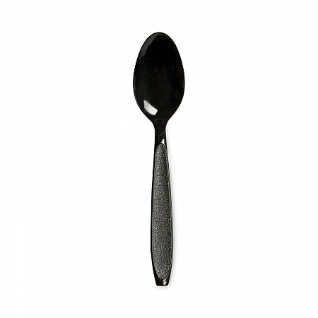 Impress Heavyweight Full-Length Polystyrene Cutlery, Spoon, Plastic, Black, 1,000/Carton (HSKT)