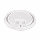 Lift Back and Lock Tab Lids for Paper Cups, Fits 10 oz Hot Cups, Plastic, White, 100/Sleeve, 10 Sleeves/Carton (LB3101)