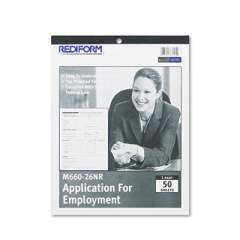 Rediform Employment Application, 8 1/2 x 11, 50 Forms (M66026NR)