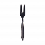 Reliance Classic Plastic Cutlery, Medium Heavyweight Fork, Black, 1,000/Carton (RSKF0004)