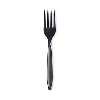 Reliance Classic Plastic Cutlery, Medium Heavyweight Fork, Black, 1,000/Carton (RSKF0004)