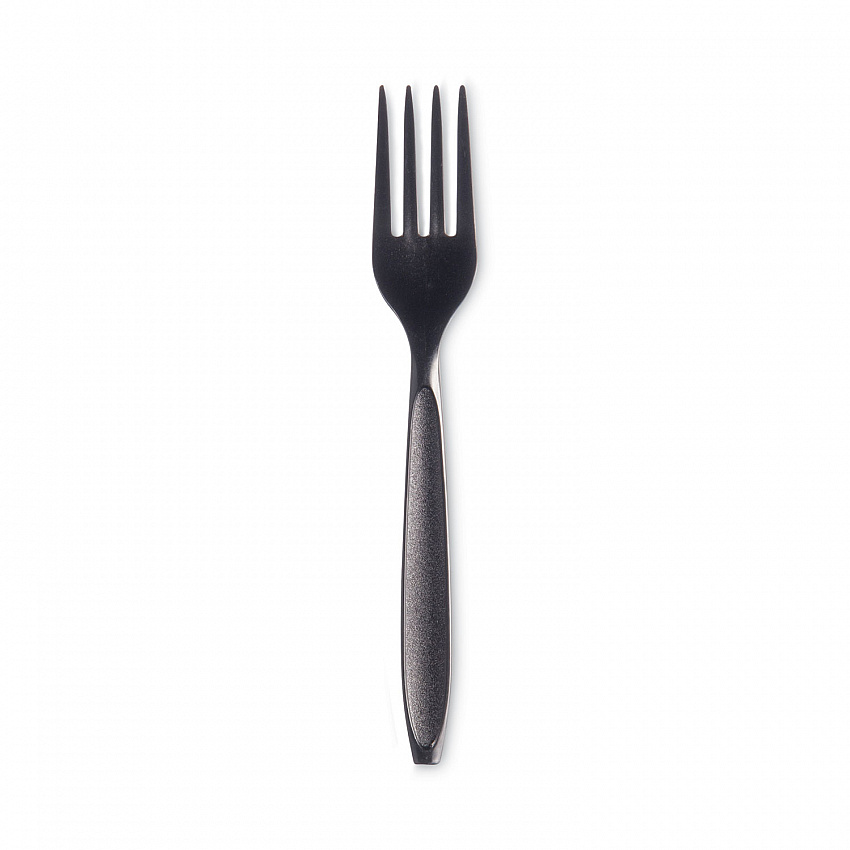 Reliance Classic Plastic Cutlery, Medium Heavyweight Fork, Black, 1,000/Carton (RSKF0004)