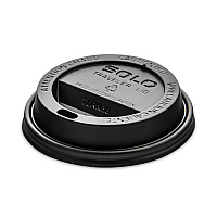 Traveler Cappuccino Style Dome Lid, Fits 8 oz Hot Cups, Plastic, Black, 1,000/Carton (TL38B2)