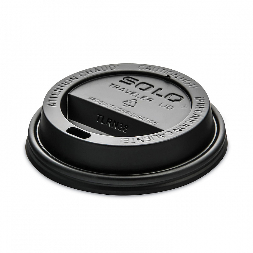 Traveler Cappuccino Style Dome Lid, Fits 8 oz Hot Cups, Plastic, Black, 1,000/Carton (TL38B2)