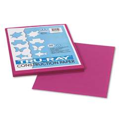 Pacon Tru-Ray Construction Paper, 76lb, 9 x 12, Magenta, 50/Pack (103000)