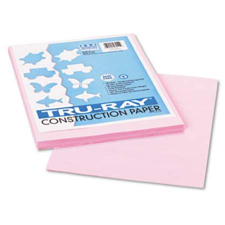 Pacon Tru-Ray Construction Paper, 76lb, 9 x 12, Pink, 50/Pack (103012)