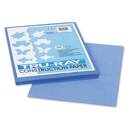 Pacon Tru-Ray Construction Paper, 76lb, 9 x 12, Blue, 50/Pack (103022)