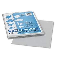 Pacon Tru-Ray Construction Paper, 76lb, 9 x 12, Gray, 50/Pack (103027)