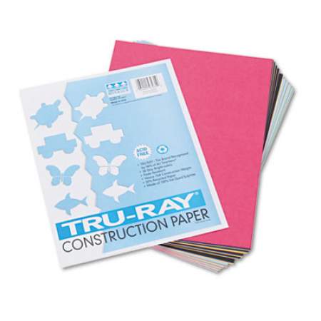 Pacon Tru-Ray Construction Paper, 76lb, 9 x 12, Assorted Standard Colors, 50/Pack (103031)