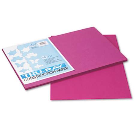 Pacon Tru-Ray Construction Paper, 76lb, 12 x 18, Magenta, 50/Pack (103032)