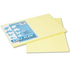 Pacon Tru-Ray Construction Paper, 76lb, 12 x 18, Light Yellow, 50/Pack (103046)