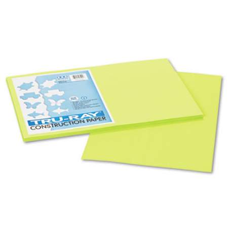 Pacon Tru-Ray Construction Paper, 76lb, 12 x 18, Brilliant Lime, 50/Pack (103425)