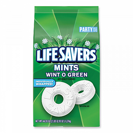 Hard Candy Mints, Wint-O-Green, 44.93 oz Bag (21524)