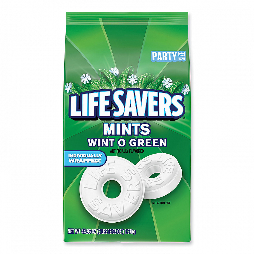 Hard Candy Mints, Wint-O-Green, 44.93 oz Bag (21524)