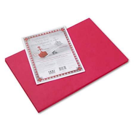 Pacon Riverside Construction Paper, 76lb, 12 x 18, Red, 50/Pack (103614)