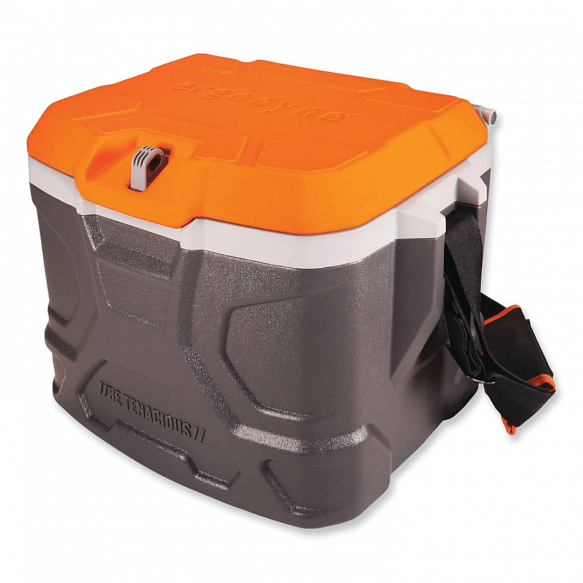 Chill-Its 5170 17-Quart Industrial Hard Sided Cooler, Orange/Gray (13170)