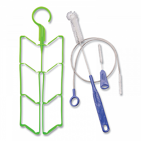 Chill-Its 5159 Hydration Pack Cleaning Kit, Bladder, Tube/Bite-Valve Cleaning Brushes, Drying Rack (13159)