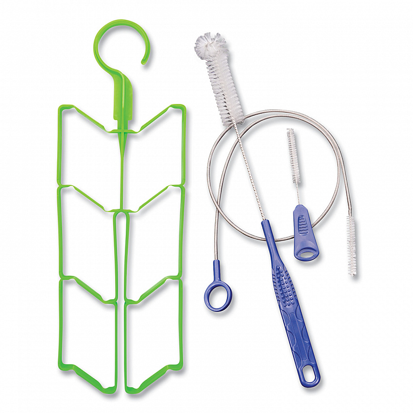 Chill-Its 5159 Hydration Pack Cleaning Kit, Bladder, Tube/Bite-Valve Cleaning Brushes, Drying Rack (13159)