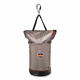 Arsenal 5974 Hoist Bucket Tool Bag with Swiveling Carabiner and Zipper Top, 150 lb, Gray (15974)