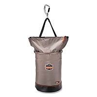 Arsenal 5974 Hoist Bucket Tool Bag with Swiveling Carabiner and Zipper Top, 150 lb, Gray (15974)