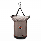 Arsenal 5976 XL Hoist Bucket Tool Bag with Swiveling Carabiner and Zipper Top, 150 lb, Gray (15976)