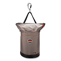Arsenal 5976 XL Hoist Bucket Tool Bag with Swiveling Carabiner and Zipper Top, 150 lb, Gray (15976)