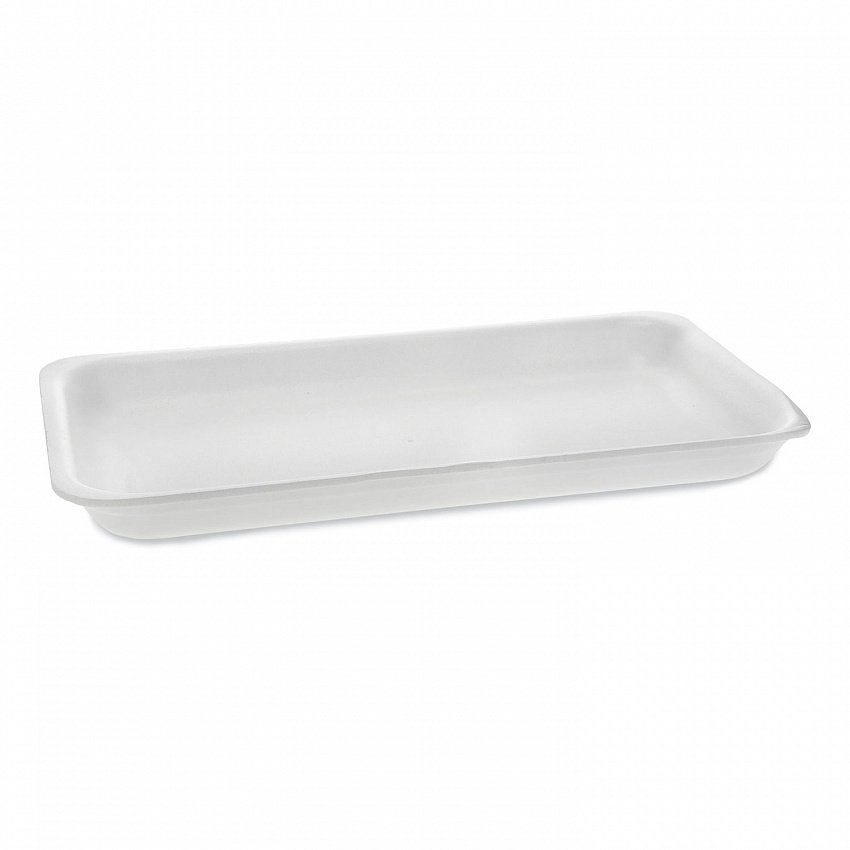 Supermarket Tray, #25PZ, 15 x 8 x 1.25, White, Foam, 200/Carton (51P125PZ)