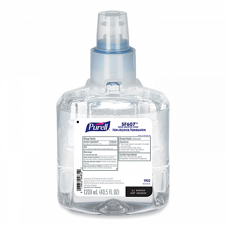 SF607 Instant Hand Sanitizer Foam, 1,200 mL Refill, Fragrance-Free, 2/Carton (190202)