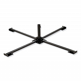 Shax 6190 Umbrella Stand, 1.65" Cylinder with Set Screw Clamp, Metal, 48 x 48 x 10, Black (12990)