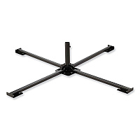 Shax 6190 Umbrella Stand, 1.65" Cylinder with Set Screw Clamp, Metal, 48 x 48 x 10, Black (12990)