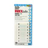 Redi-Tag Legal Index Tabs, 1/12-Cut Tabs, 1-10, White, 0.44" Wide, 104/Pack (31001)