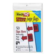 Redi-Tag Removable/Reusable Page Flags, "Sign Here", Red, 50/Pack (76809)