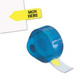 Redi-Tag Arrow Message Page Flags in Dispenser, "Sign Here", Yellow, 120 Flags/Dispenser (81014)