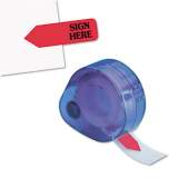 Redi-Tag Arrow Message Page Flags in Dispenser, "Sign Here", Red, 120 Flags/ Dispenser (81024)