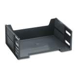 Rubbermaid High-Capacity Stackable Side Load Desk Trays, 1 Section, Letter Size Files, 8.5" x 11" x 5.13", Black (17601)