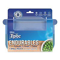 Endurables Silicone Pouches, Small, 8 oz, 7.4" x 5.9", Clear, 8/Carton (339965)