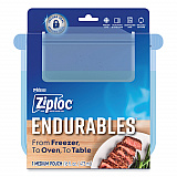 Endurables Silicone Pouches, Medium, 16 oz, 4.4" x 7.9", Clear, 8/Carton (339966)