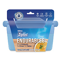 Endurables Resusable Silicone Container, 2 Cups, 4.4 x 3.6 x 6.7, Clear, 4/Carton (339968)