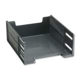 Rubbermaid High-Capacity Stackable Front Load Desk Trays, 1 Section, Letter Size Files, 8.5" x 11" x 5", Black (17671)