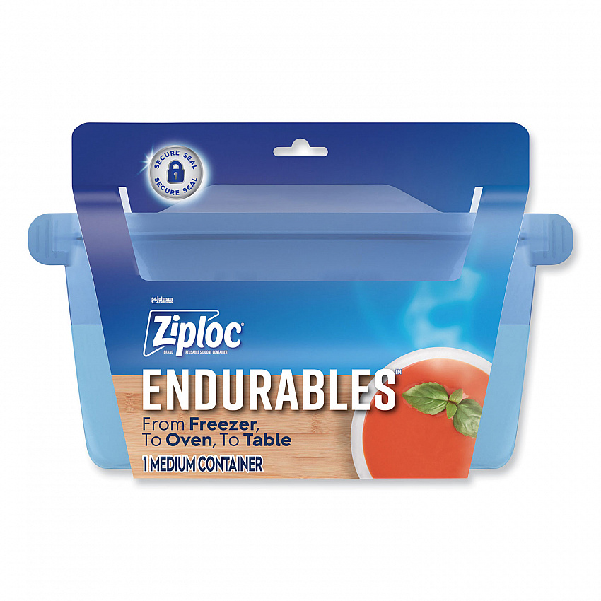 Endurables Resusable Silicone Container, 4 Cups, 5.4 x 4.5 x 8.4, Clear, 4/Carton (339969)