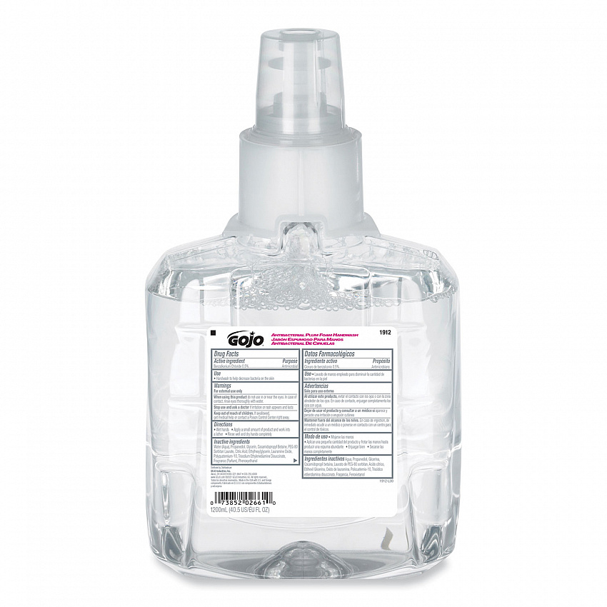 Antibacterial Foam Hand Wash Refill, For LTX-12 Dispenser, Plum Scent, 1,200 mL, 2/Carton (191202CT)