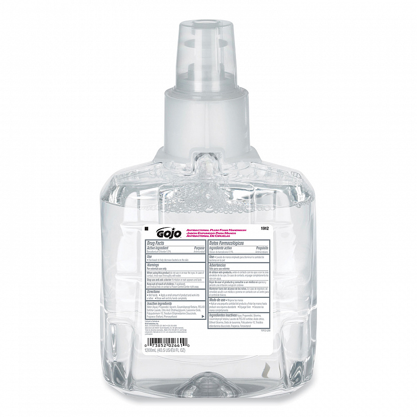 Antibacterial Foam Hand Wash Refill, For LTX-12 Dispenser, Plum Scent, 1,200 mL (191202EA)
