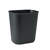 Fiberglass Wastebasket, 3.5 gal, Fiberglass, Black (254100BK)