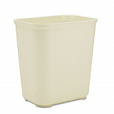Fiberglass Wastebasket, 7 gal, Fiberglass, Beige (254300BG)