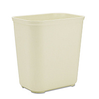 Fiberglass Wastebasket, 7 gal, Fiberglass, Beige (254300BG)