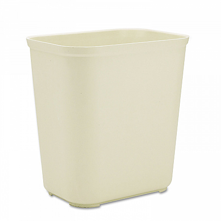 Fiberglass Wastebasket, 7 gal, Fiberglass, Beige (254300BG)