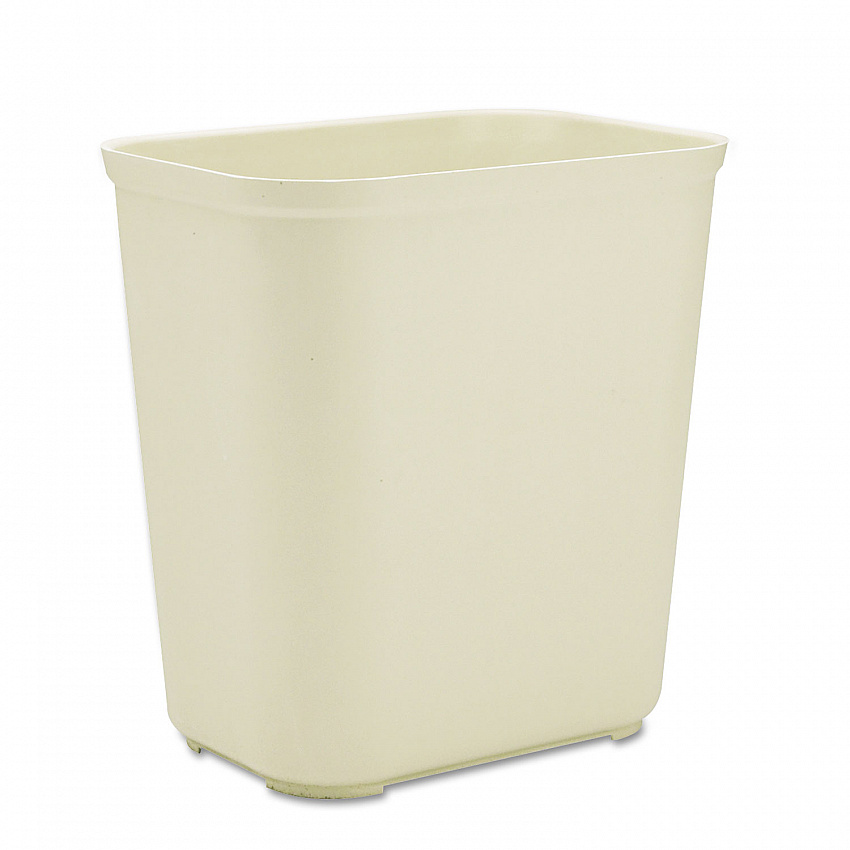 Fiberglass Wastebasket, 7 gal, Fiberglass, Beige (254300BG)